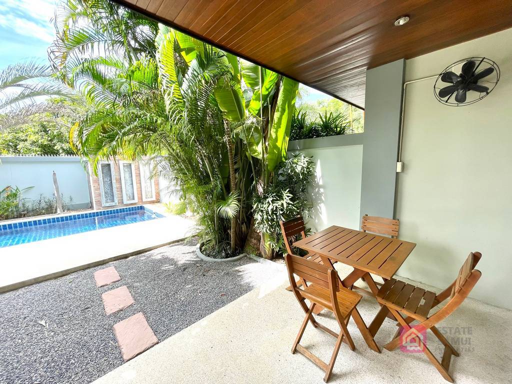 bangrak private pool villa, long term rental, koh samui