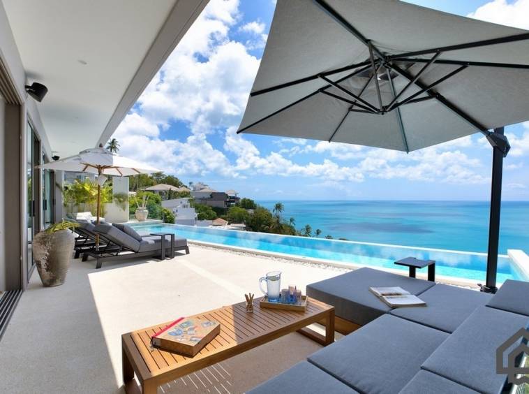 Panoramic Sea View Luxury Villa, koh samui