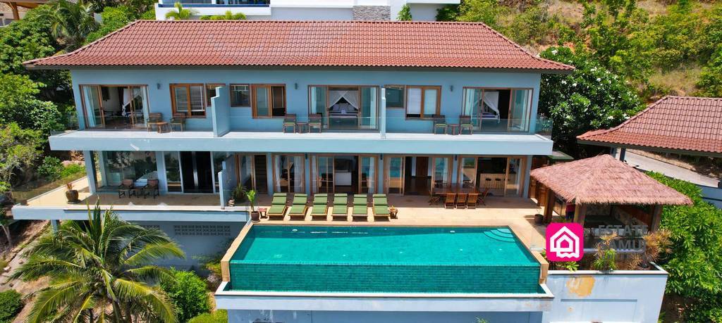 baan talay sai, 5 Bedroom Luxury Sea View Villa, koh samui