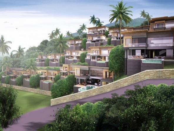 Saitara Peak 4-Bedroom Sea View Villas For Sale, Koh Samui