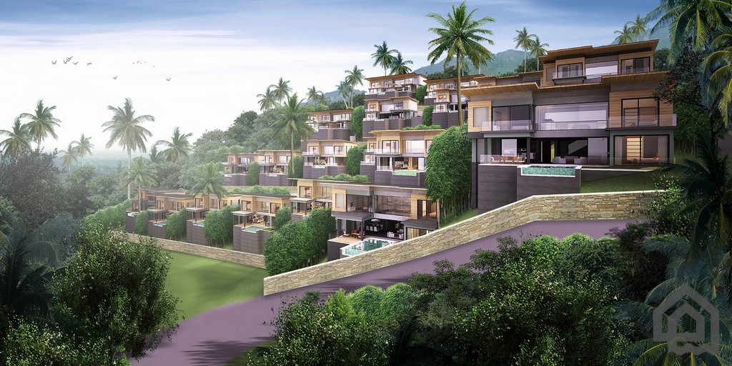 Saitara Peak 4-Bedroom Sea View Villas For Sale, Koh Samui