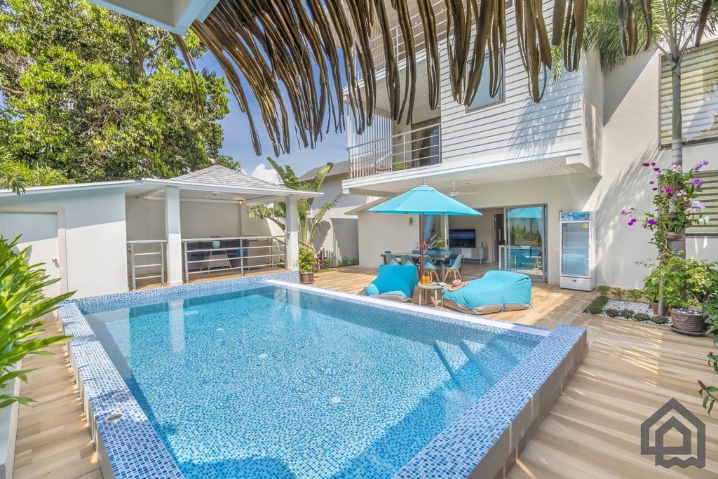 modern beachside villa for sale, koh samui