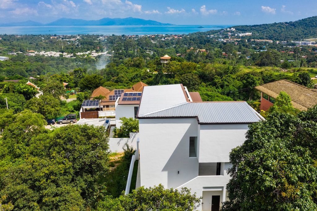 contemporary bophut sea view villa, koh samui