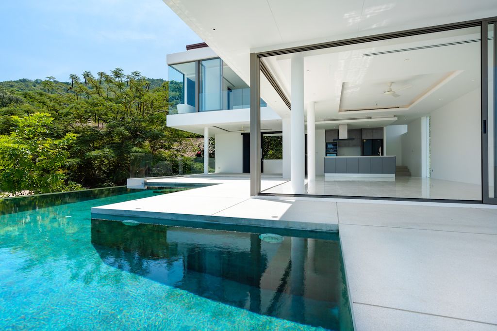 contemporary bophut sea view villa, koh samui