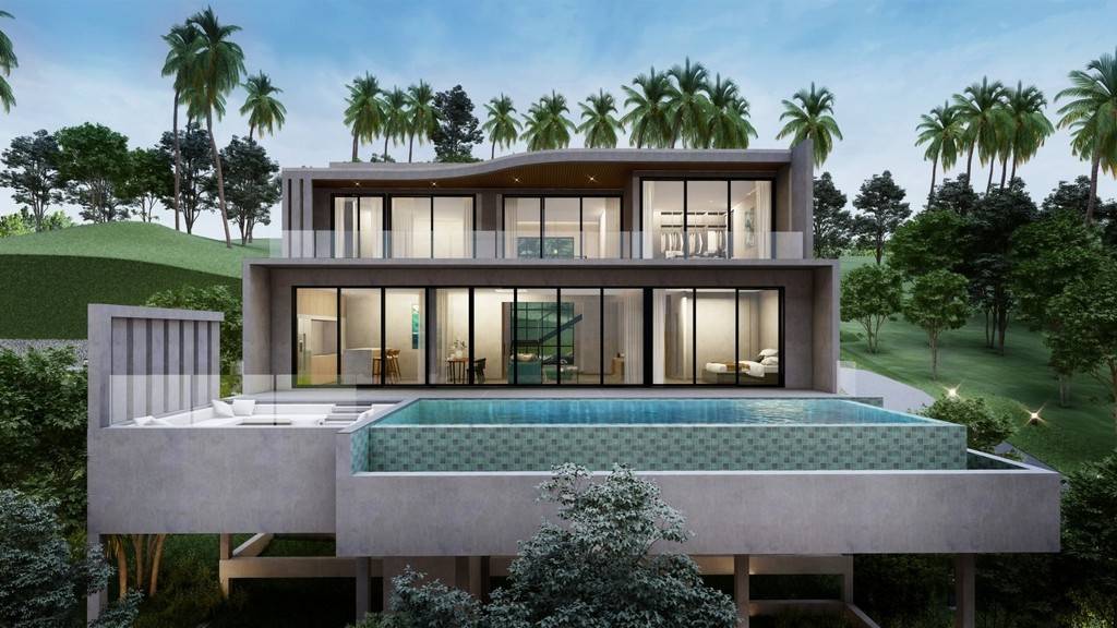 maenam sea view pool villas for sale