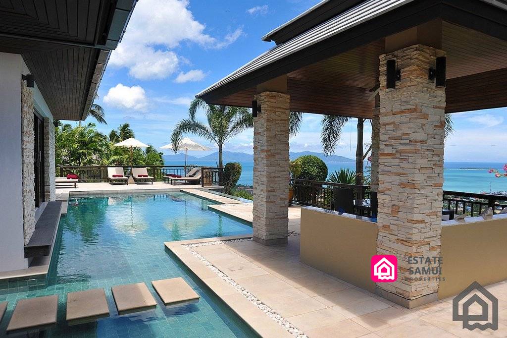 Koh Samui Bophut Sea View Villa For Sale