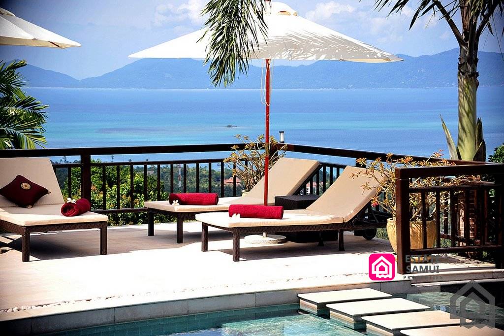 Koh Samui Bophut Sea View Villa For Sale