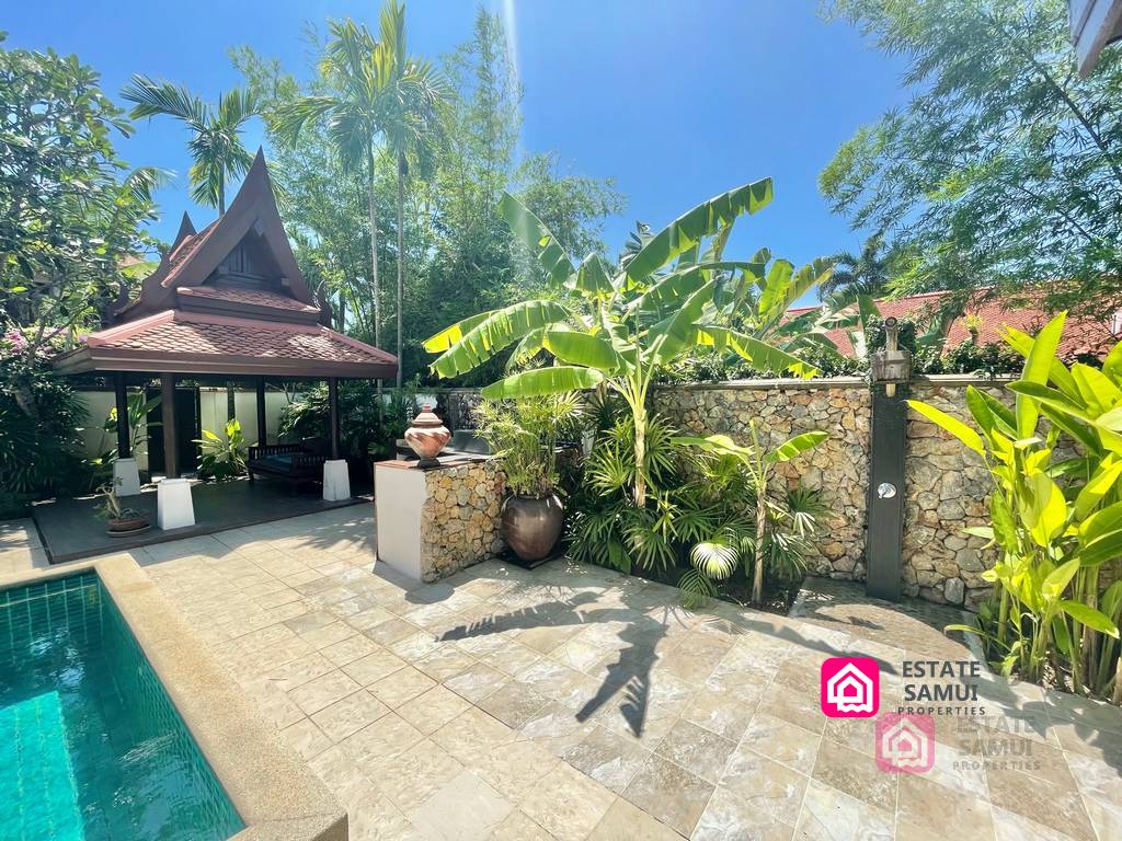 beachside pool villa for sale, koh samui