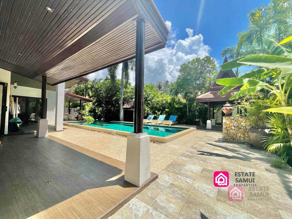 beachside pool villa for sale, koh samui