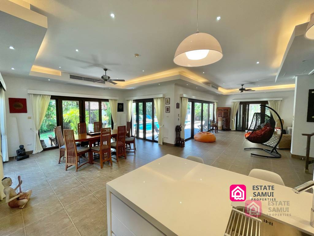 beachside pool villa for sale, koh samui