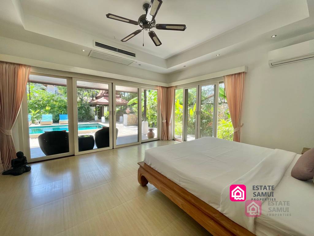 beachside pool villa for sale, koh samui