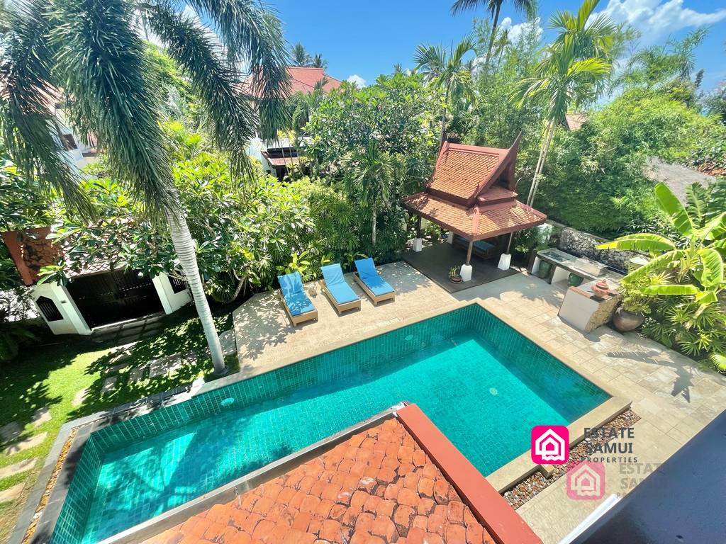 beachside pool villa for sale, koh samui