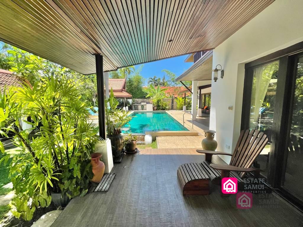 beachside pool villa for sale, koh samui