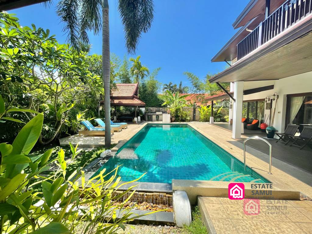 beachside pool villa for sale, koh samui