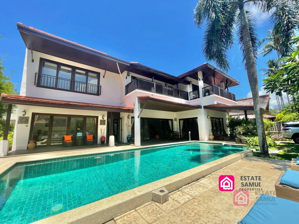 beachside pool villa for sale, koh samui