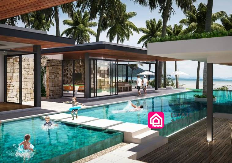 luxury beach villa for sale, koh samui, sea clusion