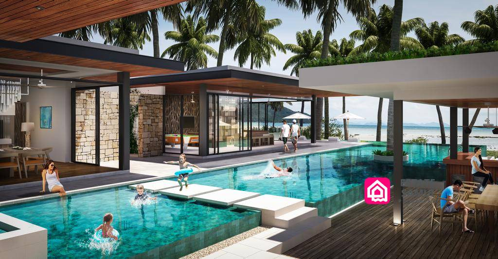 luxury beach villa for sale, koh samui, sea clusion