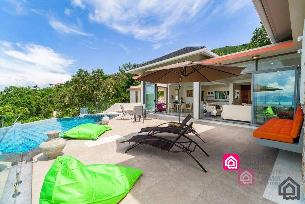 Luxury 5 Bedroom Sea View Villa For Sale Bophut, Koh Samui