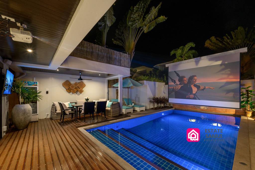 beachside pool villa, koh samui