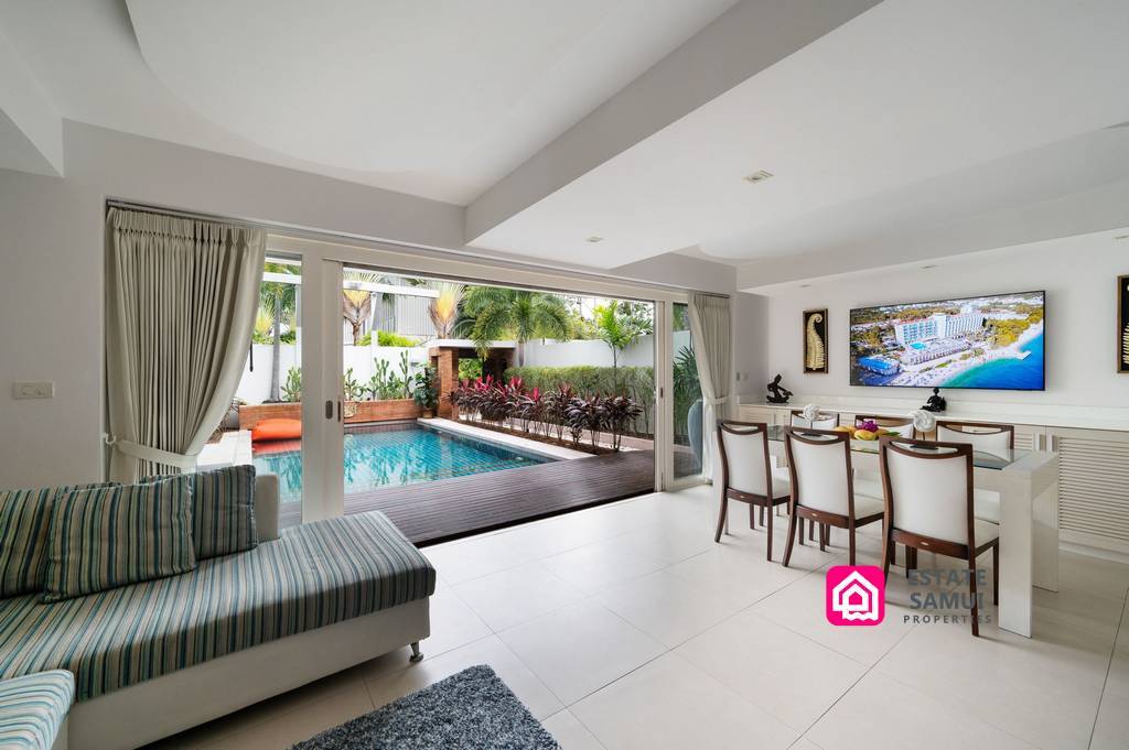 beachside pool villa, koh samui