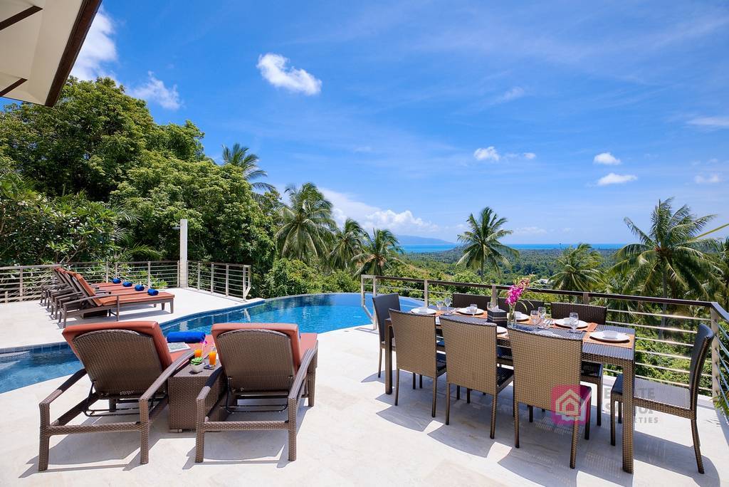 hillside villa for sale, koh samui