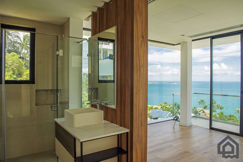 modern villa with sea views, koh samui