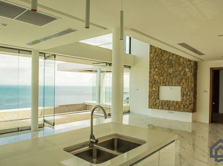 modern villa with sea views, koh samui