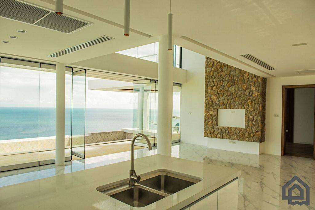 modern villa with sea views, koh samui