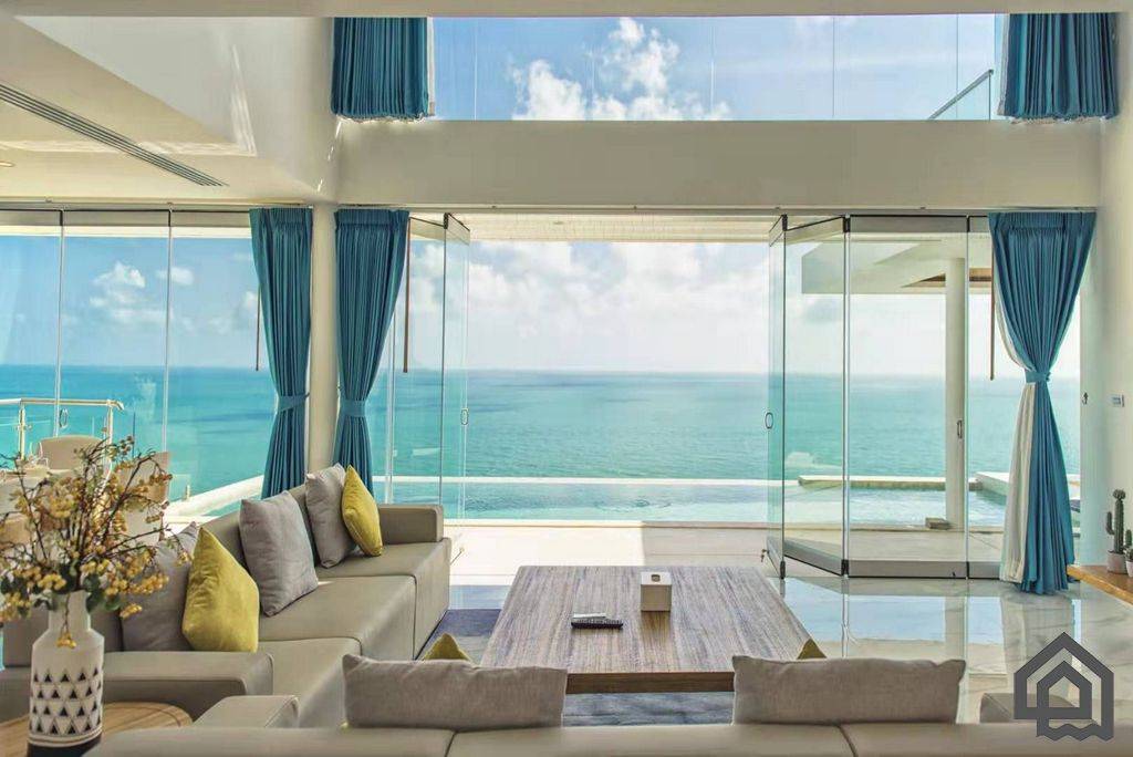 modern villa with sea views, koh samui