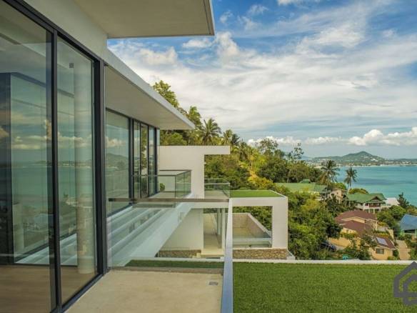 modern villa with sea views, koh samui