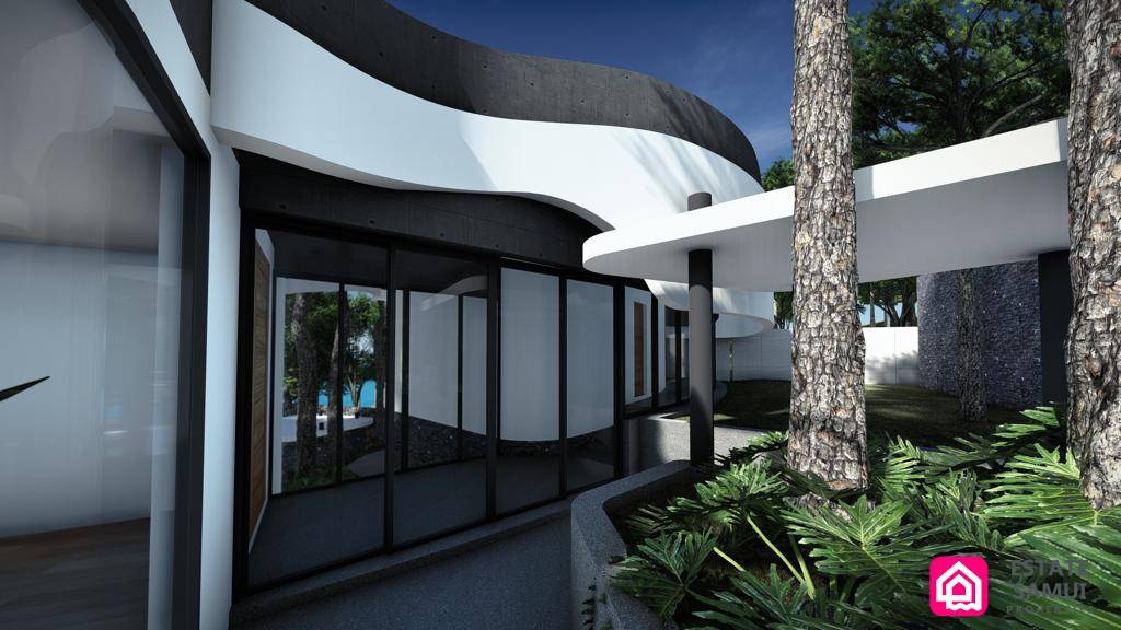 modern beachfront villa for sale, koh samui