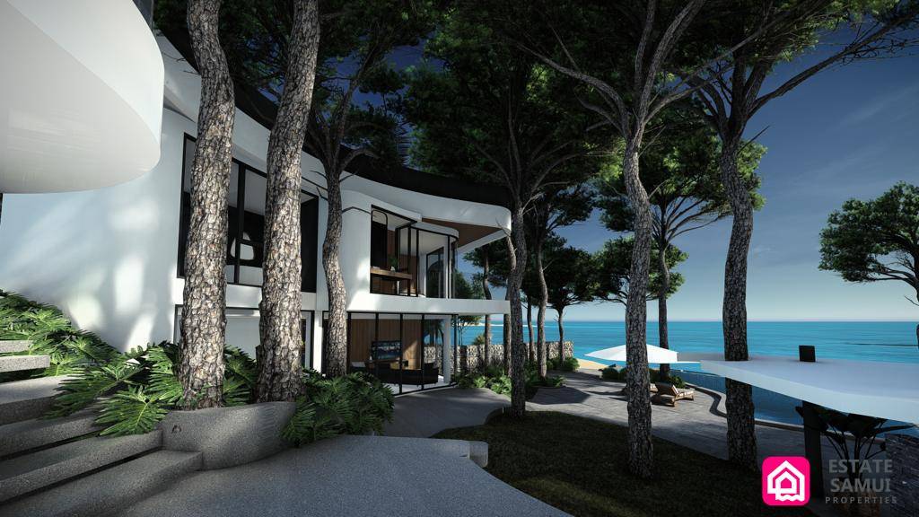 modern beachfront villa for sale, koh samui