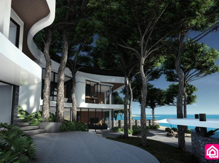 modern beachfront villa for sale, koh samui