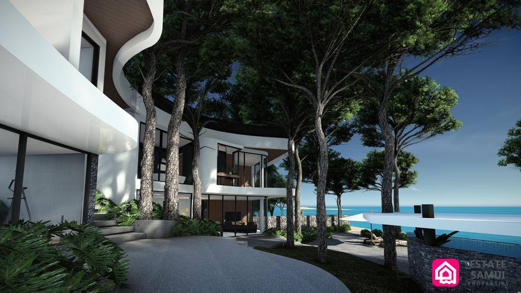 modern beachfront villa for sale, koh samui