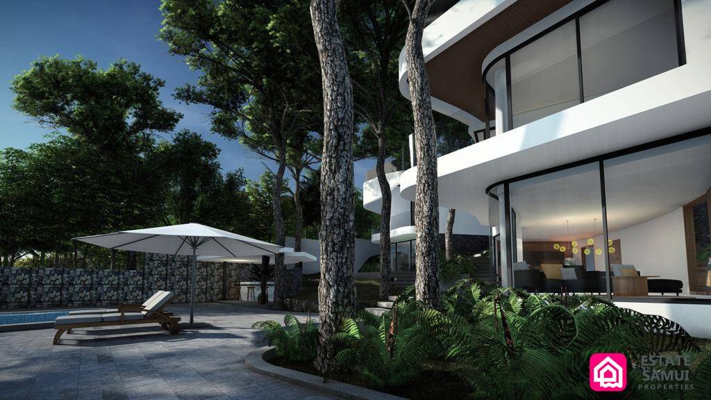 modern beachfront villa for sale, koh samui