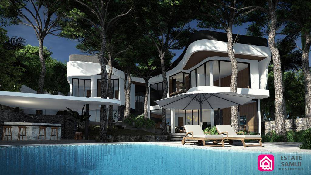 modern beachfront villa for sale, koh samui