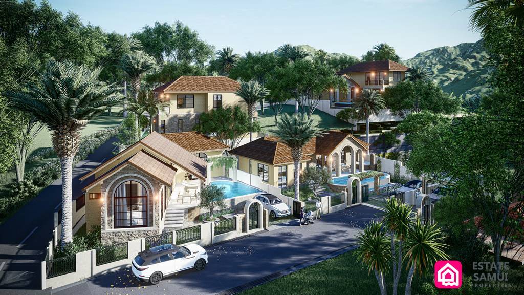 tuscan style villas for sale, koh samui