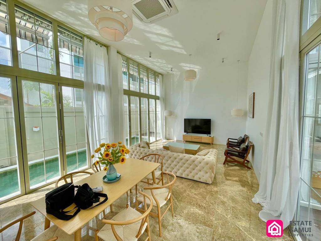 stylish pool villa for sale, koh samui