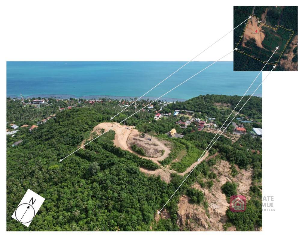 land plot with sea views, koh samui