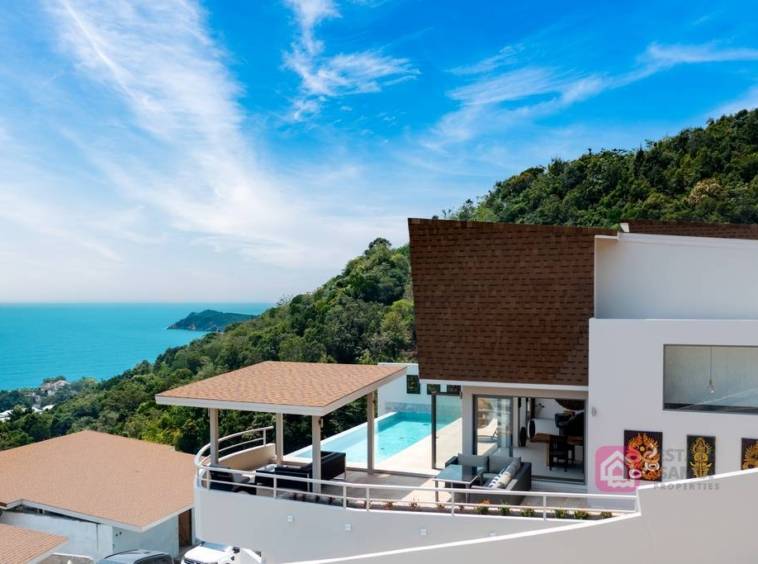 panoramic sea view villa for sale, koh samui