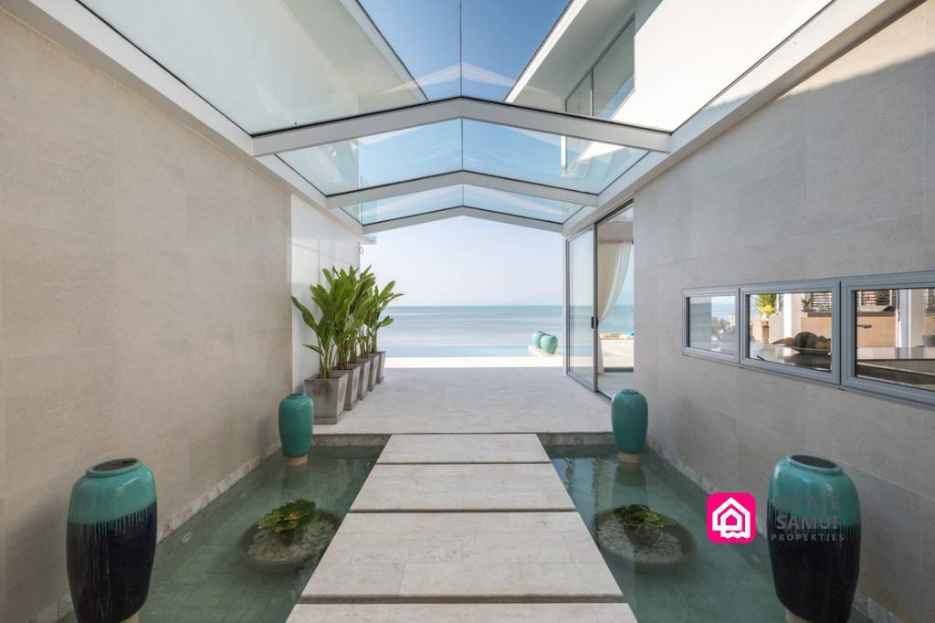 bophut beachfront villa for sale, koh samui