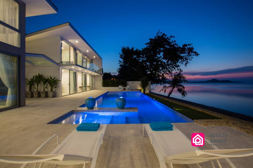 bophut beachfront villa for sale, koh samui