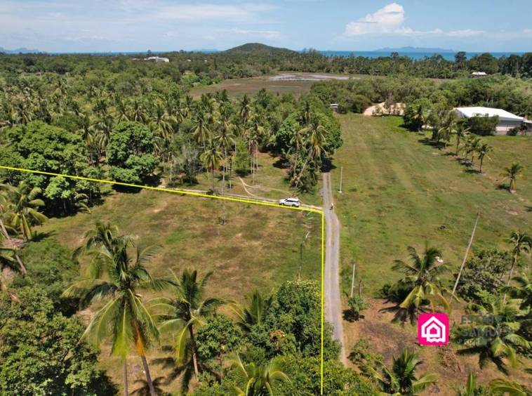 drone shot of land for sale