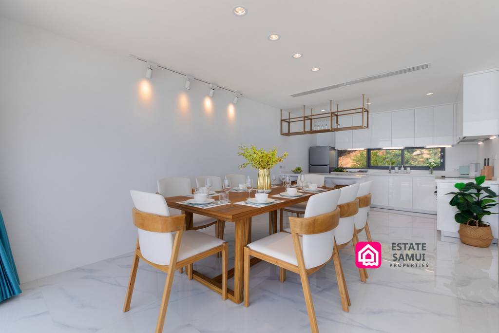 dining area and kitchen