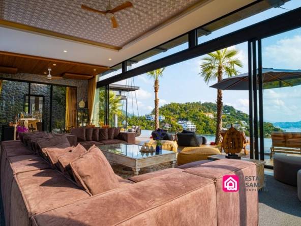 lounge hillside and sea views