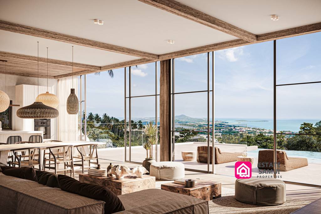 living room sea views