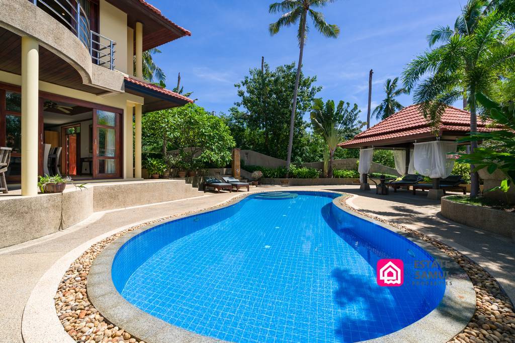 pool villa with beach access