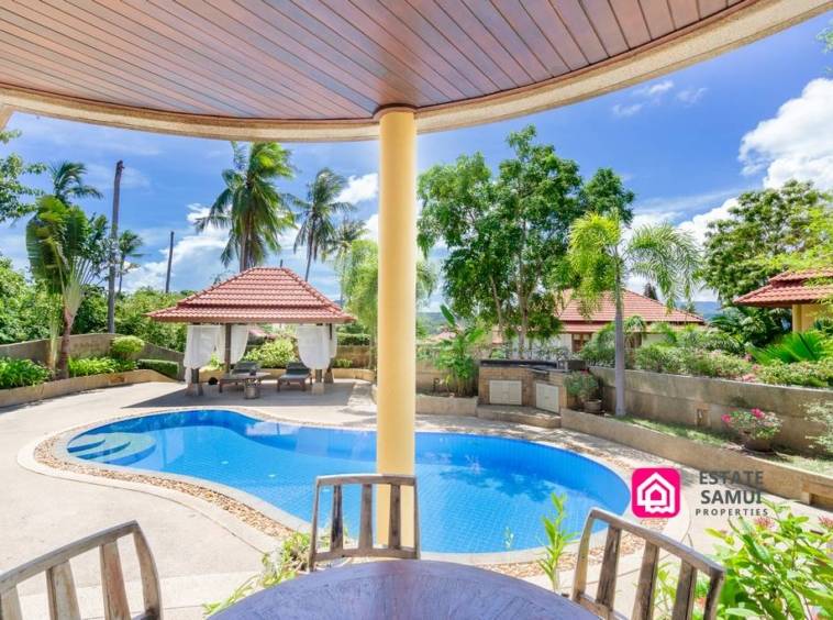 pool villa with beach access