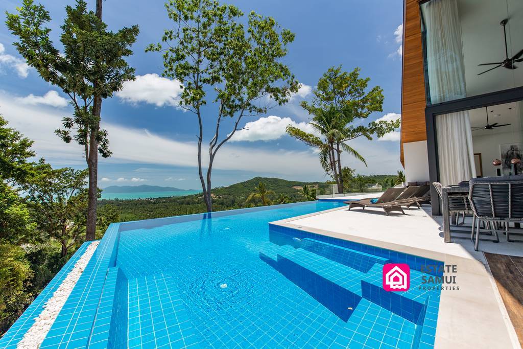 modern sea view villas, koh samui