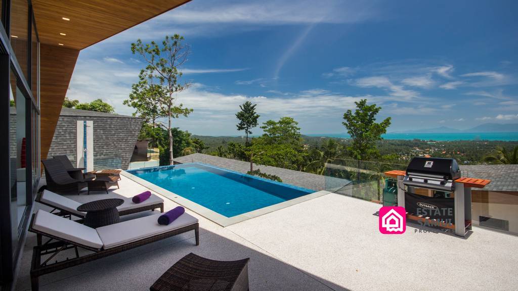 modern sea view villas, koh samui